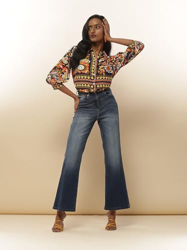 Label RITU KUMAR Blue Botanic Print Shirt