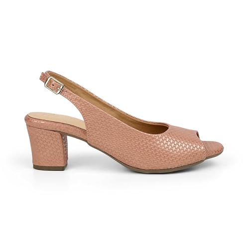 tresmode PEEP Pink Women's Dress Peep-Toe Sandals in Size 7 UK / 40 EU