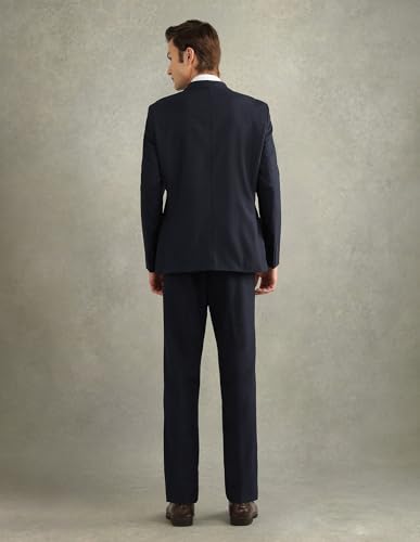 Arrow Men's Wool Business Suit Pants Set (ARAJSU5547_Navy
