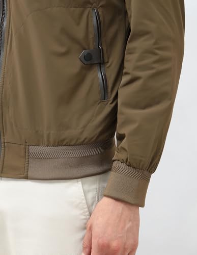 U.S.Polo Association Men's Solid Regular Fit Jacket (USJCK056A_Brown_2XL)