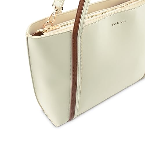 Fastrack Everyday Essential Laptop Tote | Faux-Leather Women's Handbags | Laptop Compatible | Comes with a Key-Leash| Ladies Purse Handbag | Tote for Casual Carry