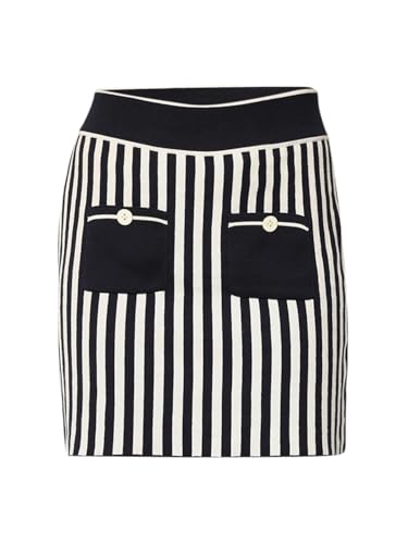 ONLY Women Regular Fit Mid-Rise Navy Skirt