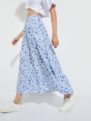 Max Nylon Western Skirt Blue