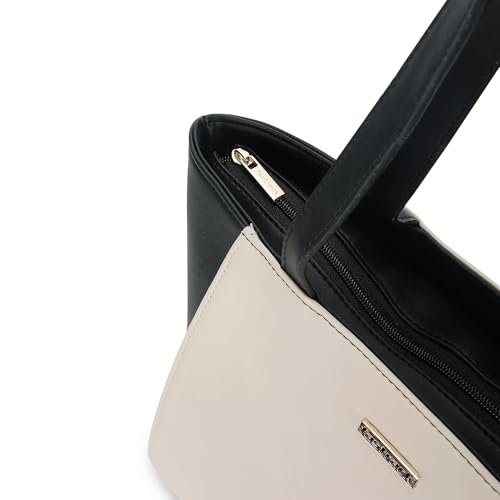 Fastrack Women Colorblocked Tote Bag | Fits Upto 14" Laptop | Spacious Main Compartment with Zip Closure, Inner Zip and Slip Pockets | Comfortable Shoulder Straps | Stylish and Trendy Design