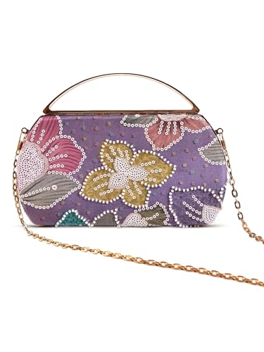 THE TAN CLAN Riveria Multicolor Capsule Clutch | Colorful Evening Bag for Women | Party & Festive Clutch Purse
