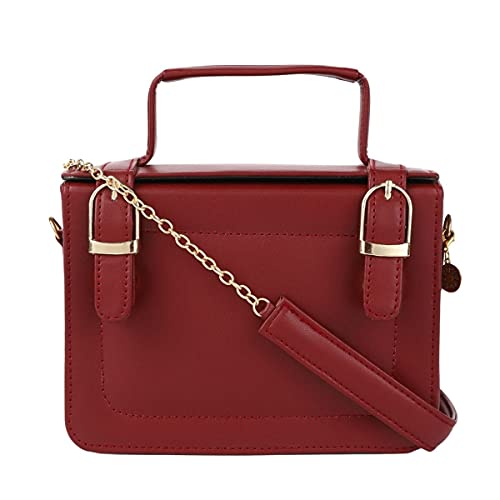 ACCESSHER stylish trendy Maroon Solid Sling Bag for girls and women