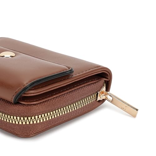 Fastrack Women's Mini Organizer Wallet | Flap Closure, Tri-Fold Design, Zip Coin Pocket, Card & Cash Slots | Compact & Organized | 6 Months Warranty