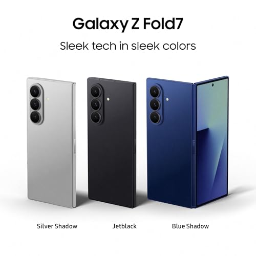 Samsung Galaxy Z Fold7 5G Mobile with Galaxy AI (JetBlack, 12GB RAM, 256GB Storage), Ultra Sleek Design with 200MP Camera, Ultra-Smooth Gaming with Powerful Snapdragon 8 Elite, Google Gemini