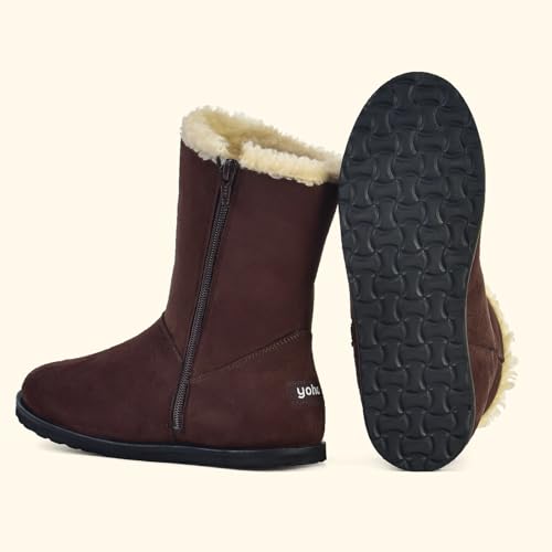YOHO Slays Model 003 Uggs Boots for women | Packed with the comfort of premium inner fur lining | Stylish Casual Shoes|Comfortable Fit | Wine - UK 8