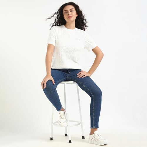 Tommy Hilfiger Womens White Color Sweater (M)