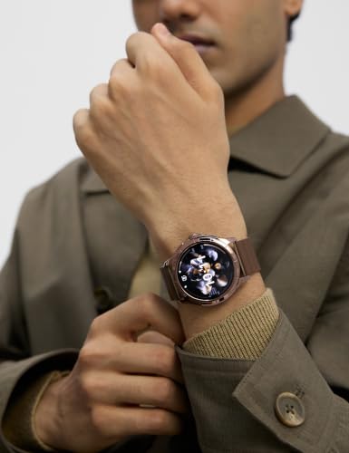 Titan Evoke 2.0, 1.32" AMOLED Display Smart Watch with AOD,1000 Nits, Functional Crown, Magnetic Strap, Metal Body,Fast Charge,24/7 Health Suite, BT Calling, SpO2, HRM, IP68 Smartwatch - Cocoa Brown