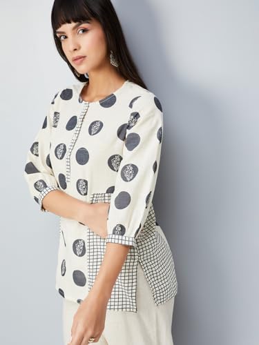 Max Women's Cotton Blend Regular Kurta (SFSKSU25MA_Grey