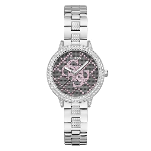 GUESS Silver Round Dial Analog Women's Watch - GW0944L1