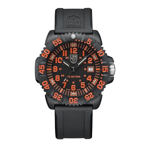 Luminox - Sea Lion 44mm Men’s Watch | SKU 2059.2 | Carbonox Case & Bezel | Swiss Quartz Ronda 515 | Constant Glow 25 Years | 100M Water Resistant | Black Silicone Strap | Swiss Made