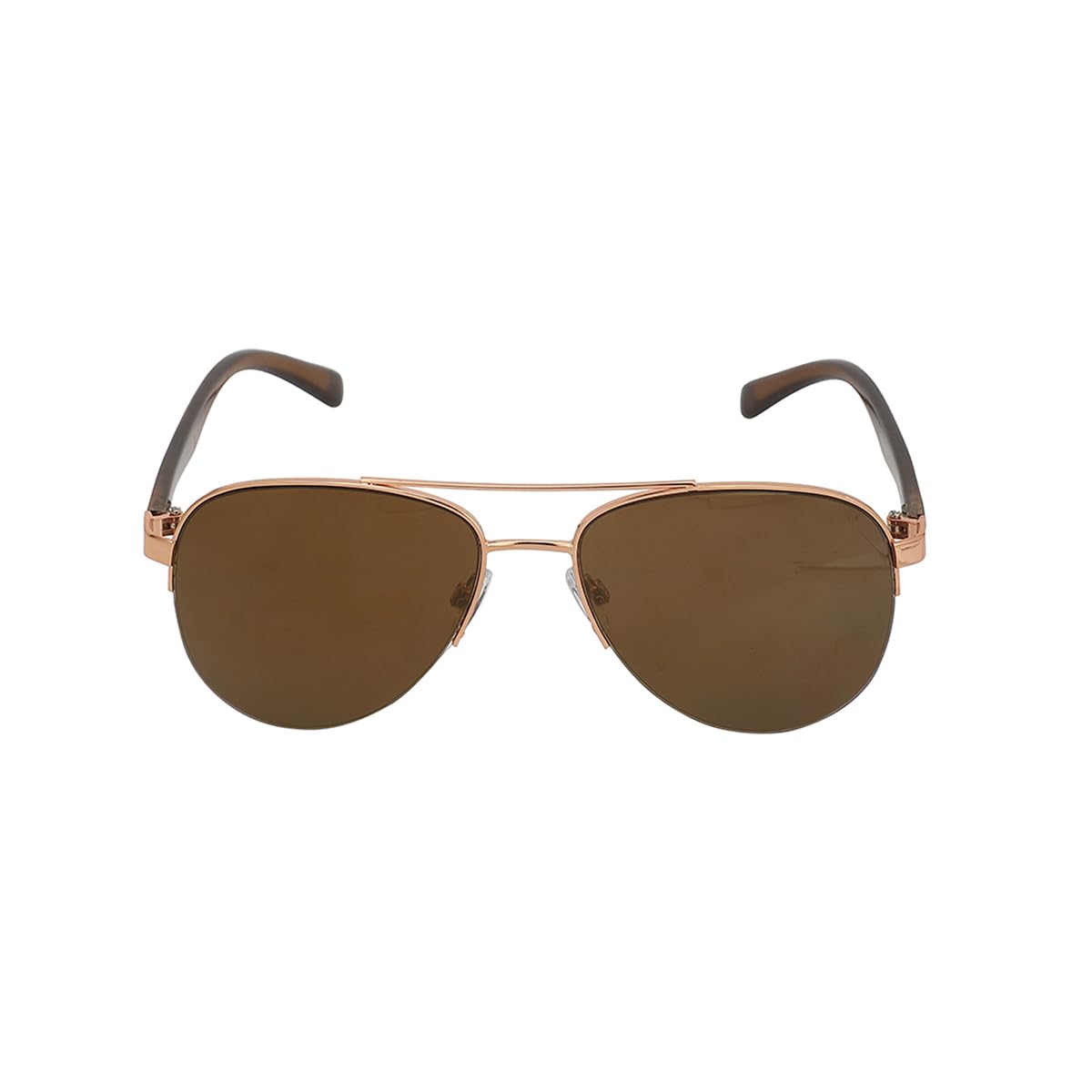 Carlton London Rose Gold & Brown Toned UV Protected Aviator Sunglasses For Women