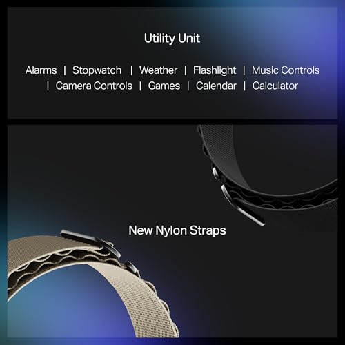 Boat Storm Infinity Plus Smartwatch with 20 Days Battery, ASAP™ Charge, 4.97 cm HD Display, Functional Crown, Multiple Sports Modes, BT Calling, SOS, IP68, Heart Rate & SpO2 Monitor (Active Black)