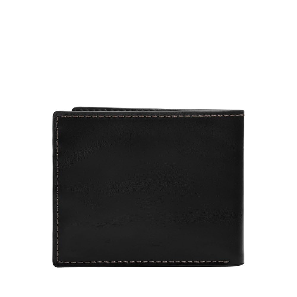 Fossil Men Leather Hayes Black Wallet Ml4647001