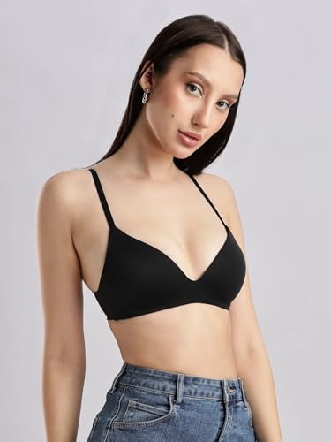Calvin Klein underwear Half Coverage Lightly Padded Non-Wired Bra Black