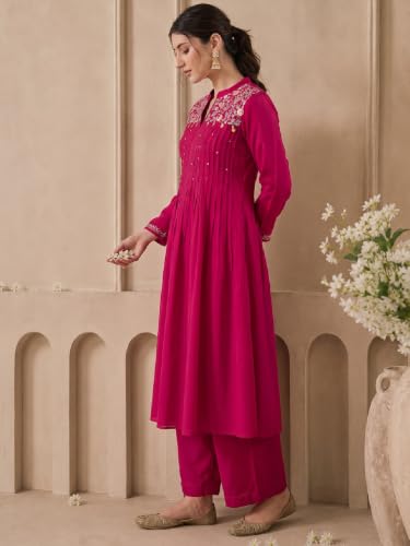 Varanga Fuchsia Bloom Women's kurta s Set