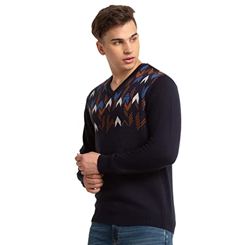 Colorplus Tailored Fit Blue Sweater for Men