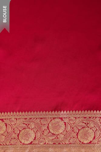 Taneira Women Dark Pink Viscose Woven Saree with Unstiched Blouse Piece (SAPP02AB0923-Dark Pink)