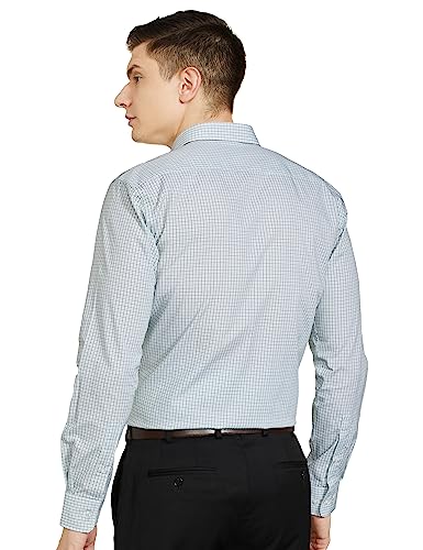 Park Avenue Men's Cotton Slim Shirt (PMSX17104-N4_Green, 42