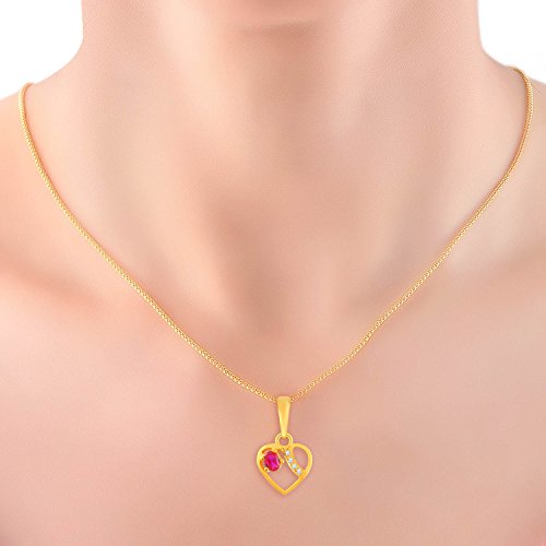 Malabar Gold & Diamonds | 22 KT | Pure Yellow Gold Heart Pendant For Womens