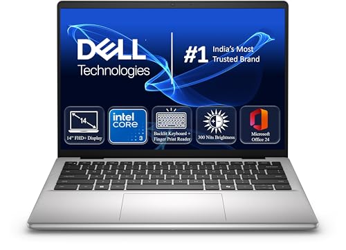 Dell 14 DC14250, Intel Core 3 100U, 8GB DDR5 RAM, 512GB SSD, 14" FHD+, 300Nits NT Display, Backlit Keyboard + Fingerprint Reader, Win 11 Home + MSO'24, Platinum Silver, 1.54 Kg