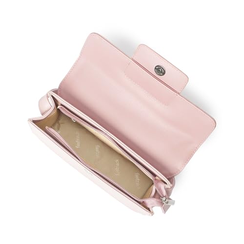 Fastrack Blush Muse Shoulder Bag For Women | Faux-Leather Bag with Silver Hardware | Stylish Shoulder Bag For Daily & Casual Use