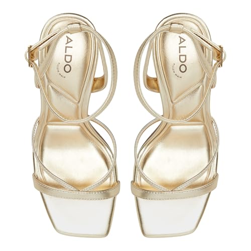 Aldo STELLARE Gold Ladies Block Heel Sandals