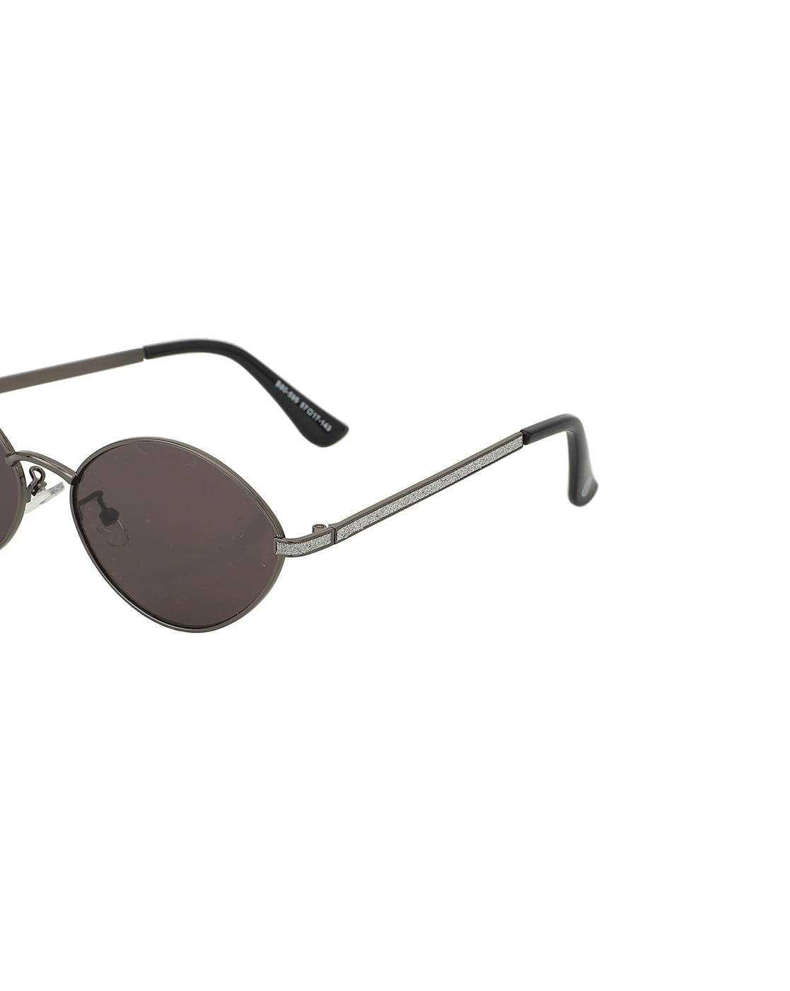 Carlton London Metallic with Silver toned Oval Sunglass for Women and UV Protected Lens