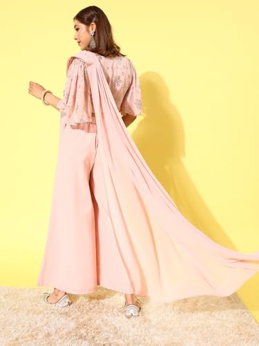 Libas Women's Georgette Saree (34448_Pink)