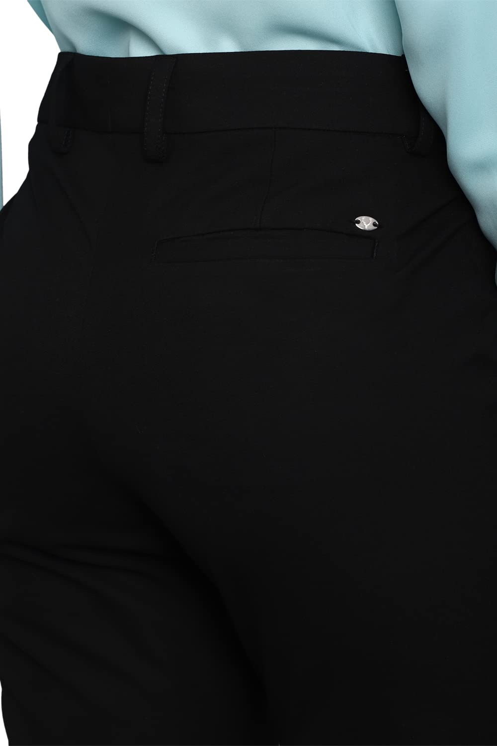 Allen Solly Women's Regular Casual Pants (AHTFCRGFA65257_Black_28)