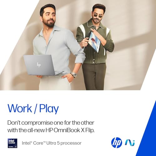 HP Omnibook (Previously Envy) X Flip OLED Intel Core Ultra 5 226V, 40 Tops (16GB LPDDR5x, 1TB SSD) 3K,120hz, 14''/35.6cm, 2-in-1, Win11, M365* Office24, Silver, 1.38kg, fm0099TU AI Laptop