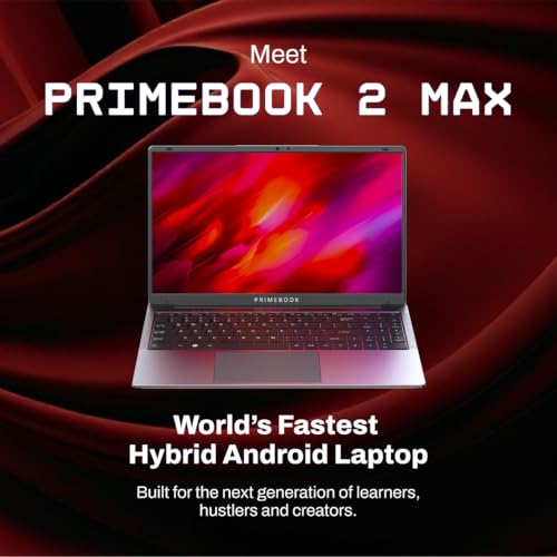 Primebook 2 Max (2026) | 8GB RAM, 128GB UFS Storage | 15.6-Inch Full HD IPS Display | 12hrs Battery | MediaTek Helio G99 | Android 15 (PrimeOS 3.0) | Backlit Keyboard | in-Built AI (Gray)