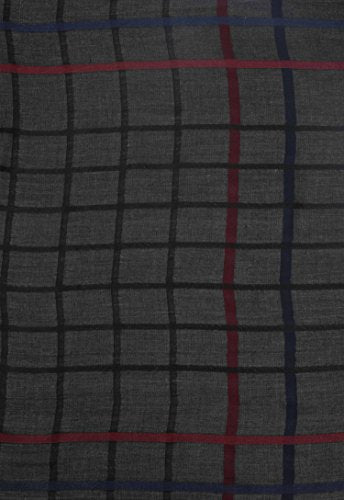 FabSeasons Casual Black Checkered Men's Cotton Scarf, Muffler, Shawl and Stole for Winters, Summers and all Seasons, Size - 70 * 200 cms
