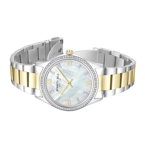Kenneth Cole Quartz Analog Mother of Pearl Dial Stainless Steel Strap Watch for Women