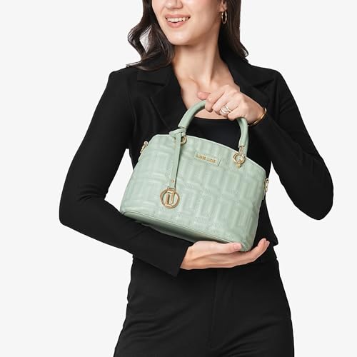 Lavie Luxe Women's Label Small Satchel Bag | Satchel Handbag for Work | Ladies purse | Stylish Shoulder Bag | Gift for Women