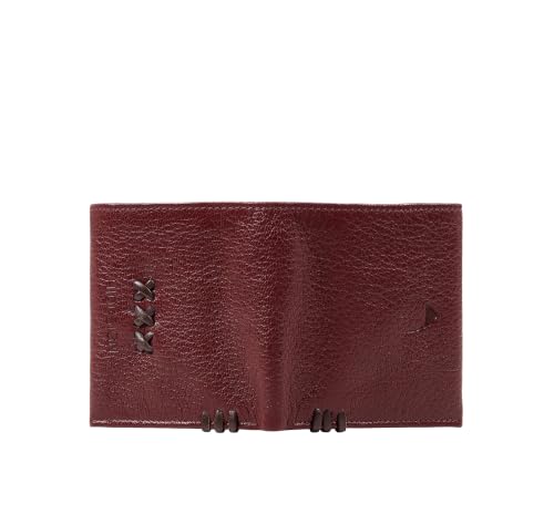 Hidesign Women's Genuine Leather Bi-Fold Wallet Marsala, Solid with 1 Money Compartment and 4 CC Slots