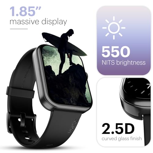 Noise Pulse 2 Max 1.85" Display, Bluetooth Calling Smart Watch, 10 Days Battery, 550 NITS Brightness, Smart DND, 100 Sports Modes, Smartwatch for Men and Women (Blush Beige)