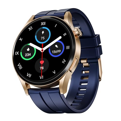 boAt Chrome Horizon, Premium Metal Body, Video Watch Faces, 1.51”(3.83cm) AMOLED Round Display, HRV & VO2 Max, Auto-Activity Detection, ASAP Charge, HRV Smartwatch for Men & Women (Royal Blue)