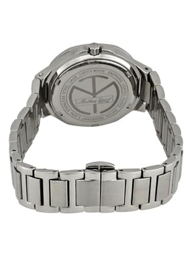 Mathey-Tissot Stainless Steel Analog Blue Dial Women Watch-D152Abu, Silver Band