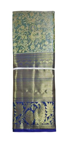 VFCollections Women's Kanchipuram Silk Pure Pattu Sarees With Blouse (VFC609-3)