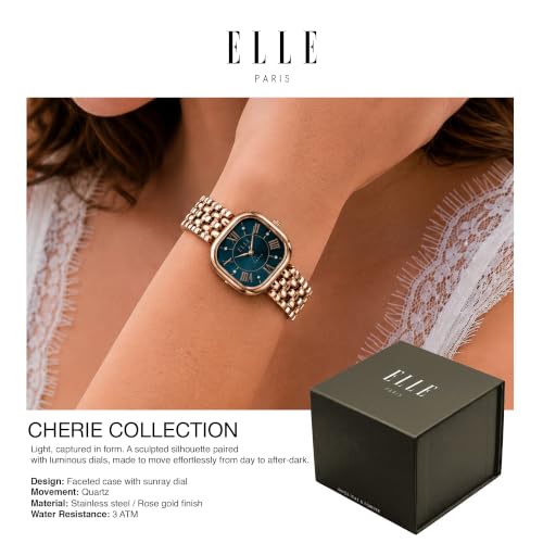 ELLE Women's Watch Cherie Teal Square Dial EL-CH-TEL