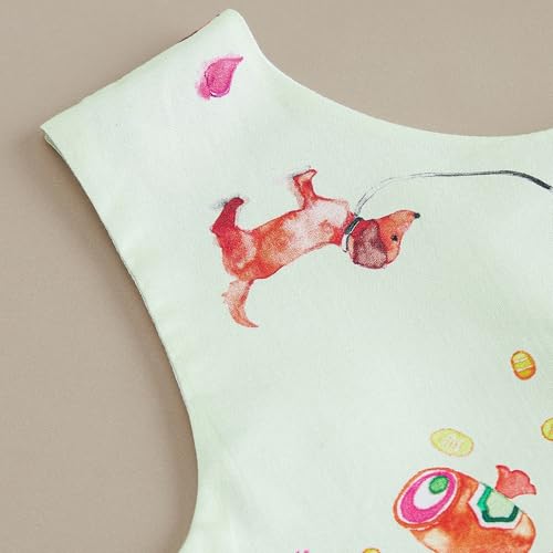 Hopscotch Girls Green Sleeveless Casual Dress for Ages (9-10 Years)