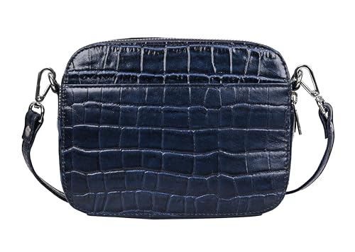 URBAN FOREST Emma Printed Blue Leather Sling Bag for Women