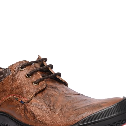 Buckaroo Adults-Men New Bradley Leather Denim Classic Shoes Lace Up Tan,UK 11