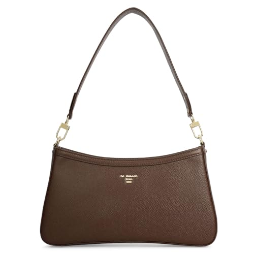Da Milano Leather Shoulder Bag for Women - Brown (00749OL)