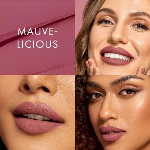 HYUE HydraMatte™ Liquid Lipstick | The Signature Set: Corallina, Biscotti Hottie, Terracotta Tease, Mauve-licious, Fine Wine | 11ml | Soft-Matte Long-Wear | with Jojoba, Almond & Gooseberry Extracts