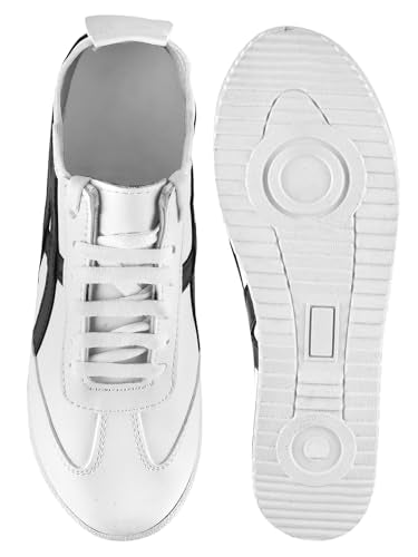 SilverArrow Men HypeRun Casual Sneakers Shoes White Black 8 UK